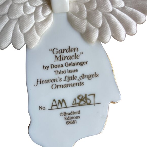 Heavens Little Angels Bradford Exchange Porcelain Ornaments Set Of 3 - Picture 7 of 16